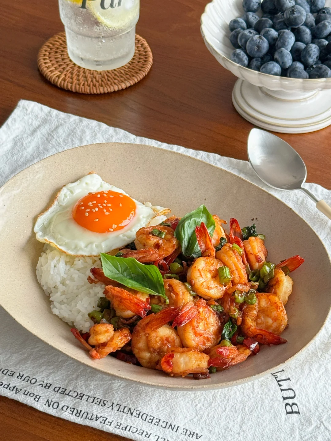 一人食🧑‍🍳｜泰式打抛虾饭🍤｜太下饭啦