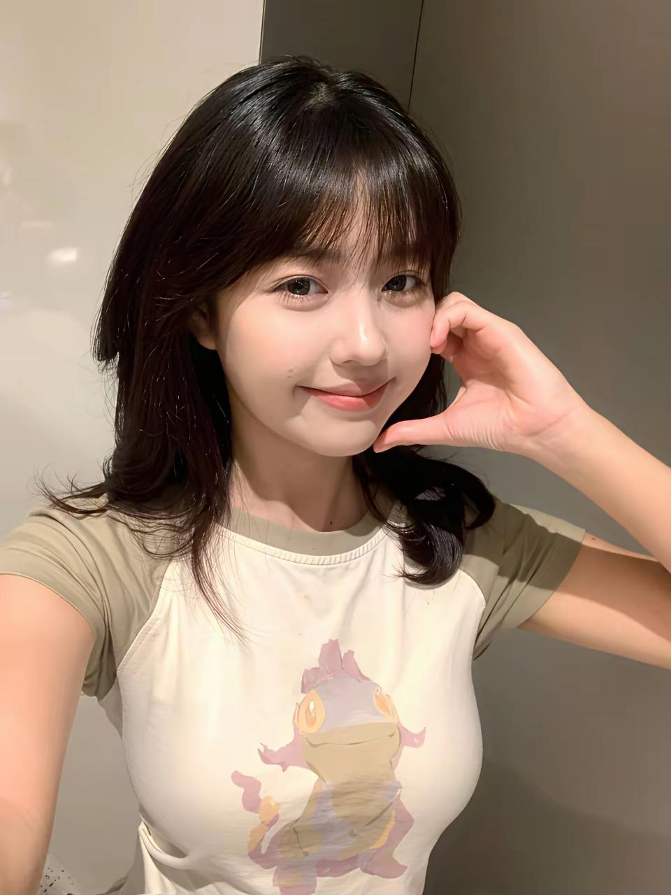 少女穿搭风格，元气少女萌趣小恐龙T恤，笑容甜美，乖巧可爱活泼动人甜美t恤女 甜美