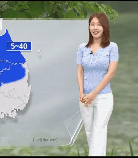 这么漂亮在韩国也只能当个天气预报主持人吗？[笑哭]