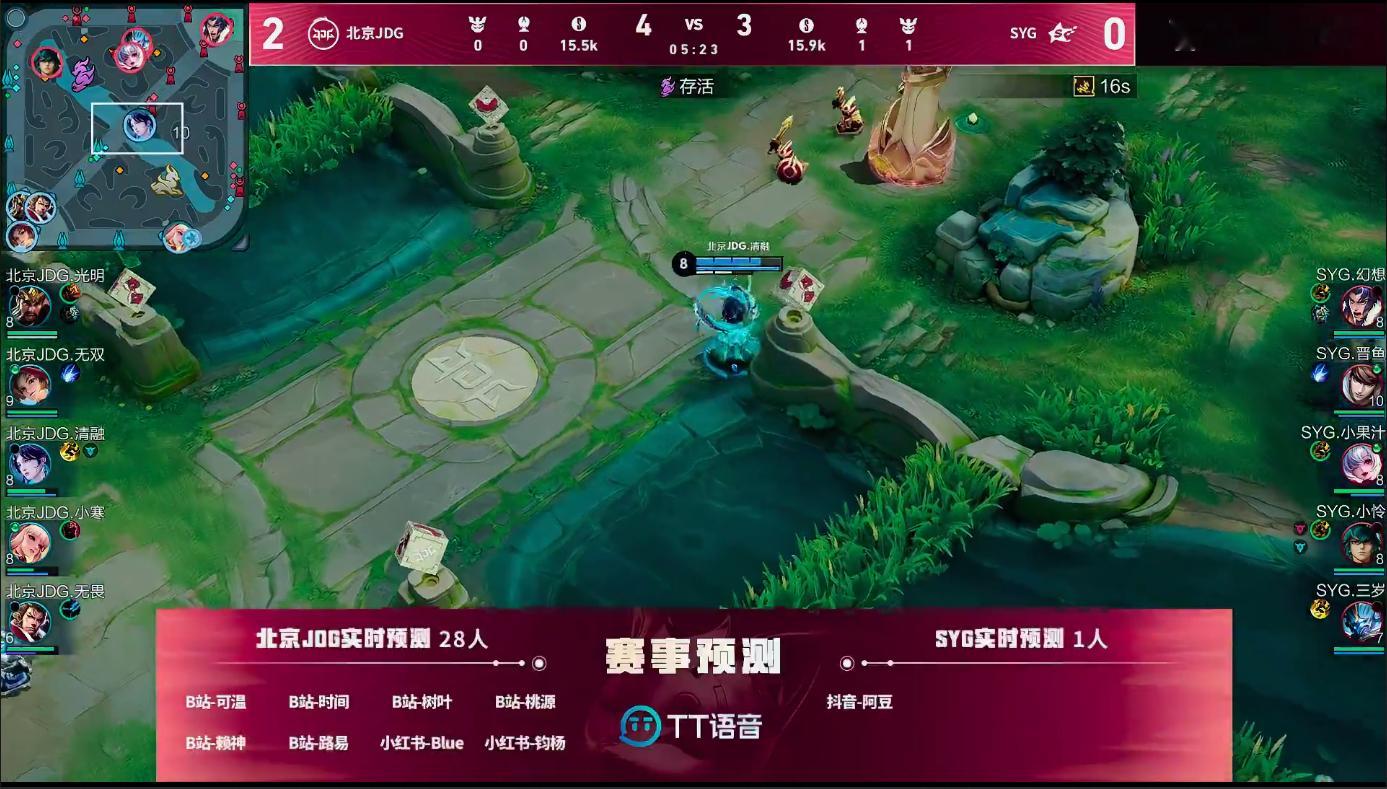 SYG速攻扳回一局JDG对战SYG 谁懂，豆播1v28预测成功这就是今日寿星的威
