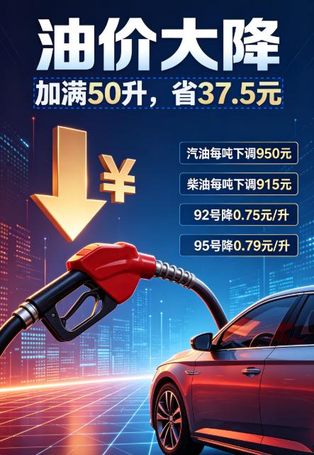 《95号重回7元时代：今晚油价年内最大降幅，车主：终于等到你》

别急着去加油站