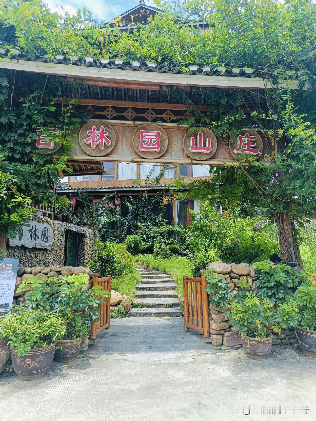 中午一个人就餐，我选择了一个比较偏僻的民宿，走进去我观察发现，进来的车好少，像这