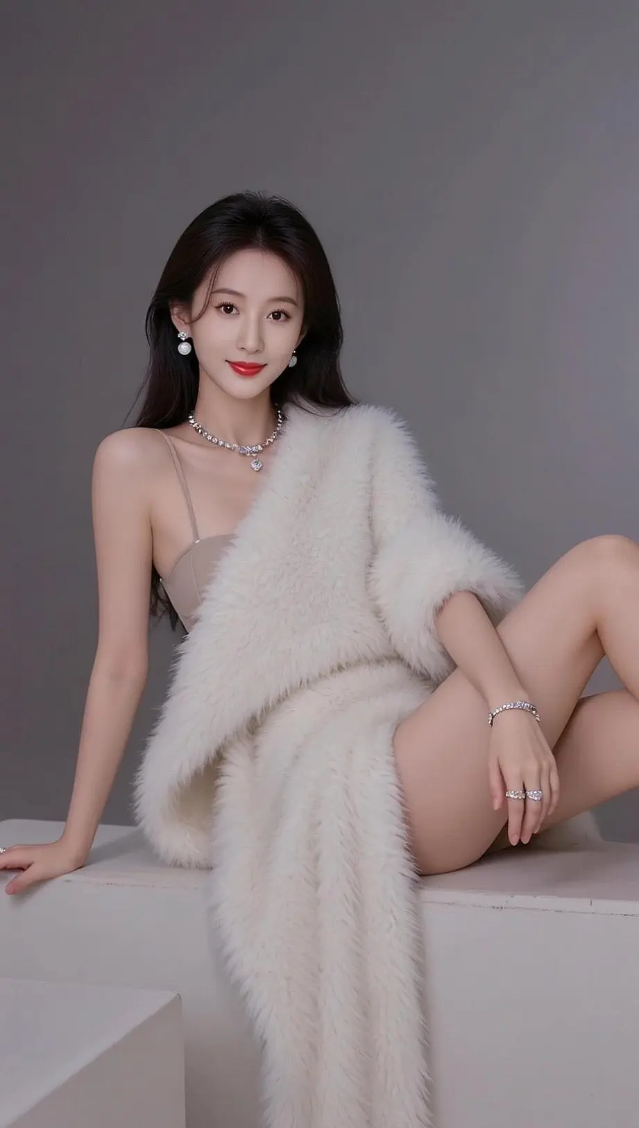 AI冷调皮草写真 随变ai随便玩