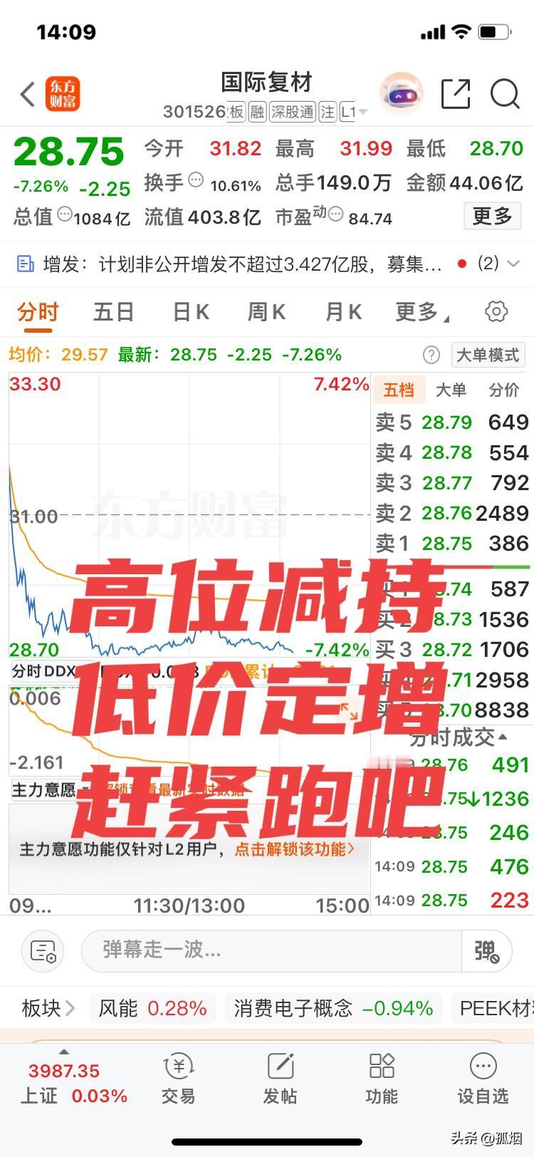高位减持！
再低价增发！
50亿大开口！
而且是同一批人这么玩！
如此公开的圈钱