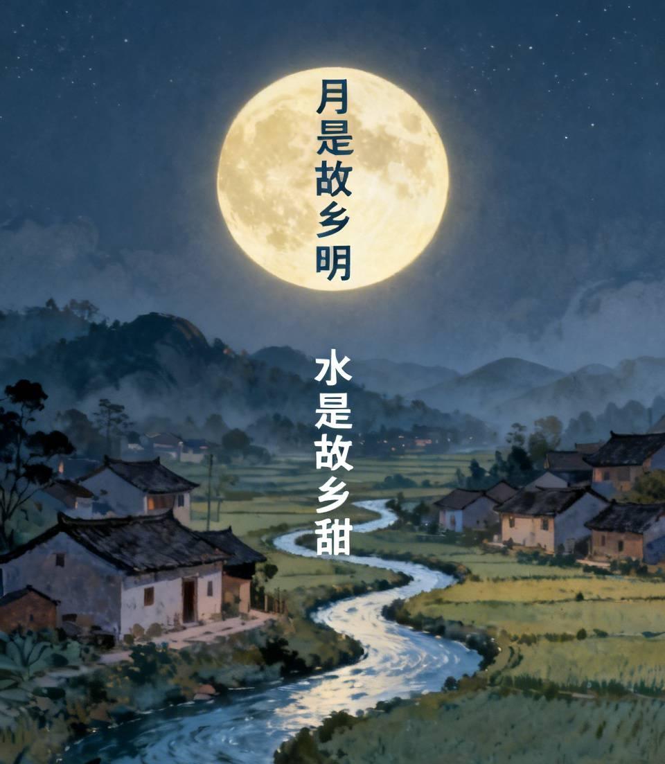 月是故乡明，
水是故乡甜，
今天回家乡了，
空气中弥漫着久违的香甜！

无论走得