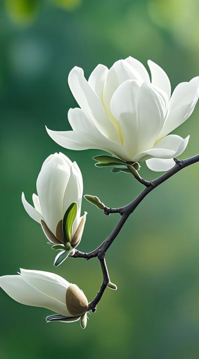 玉兰花开，素白若雪，亭亭玉立。那是春的信使，也是净心的风景。花开一瞬，却盛放了整