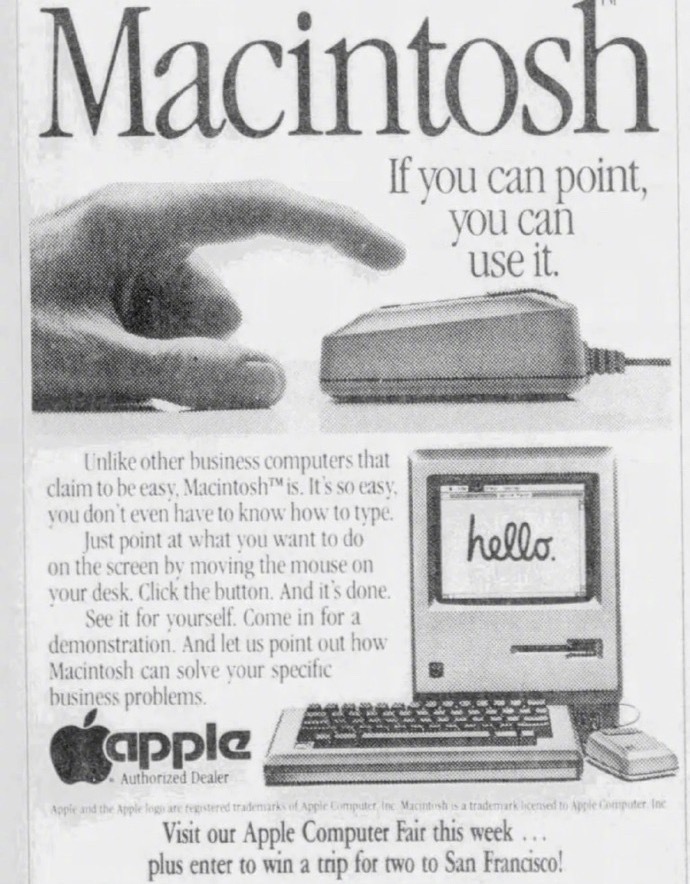 说起苹果的古董电脑，自然会提起Macintosh麦金塔。 内置屏幕、图形界面和鼠