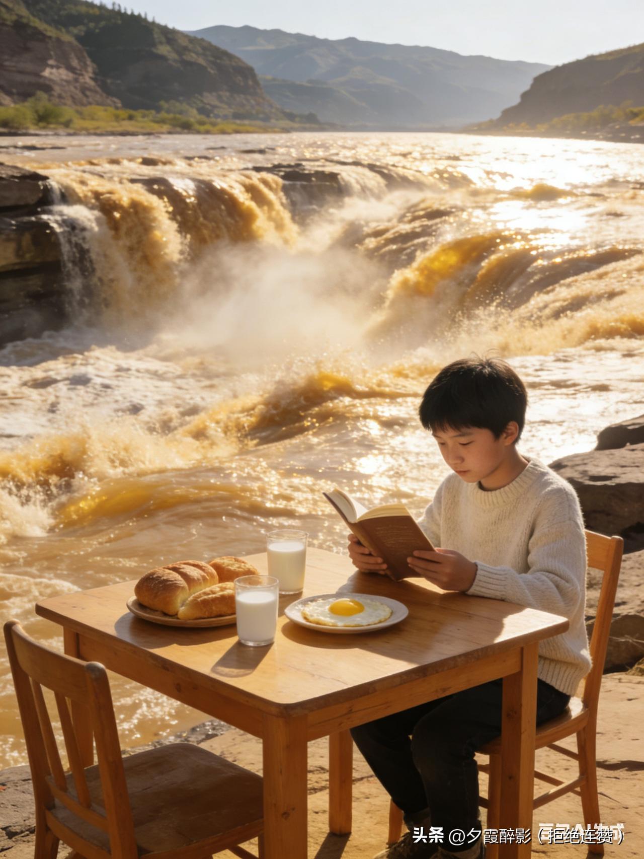 今天最开心的小事，就是早餐时听孙子读《黄河颂》，少年声里满是家国情怀，太动人了！