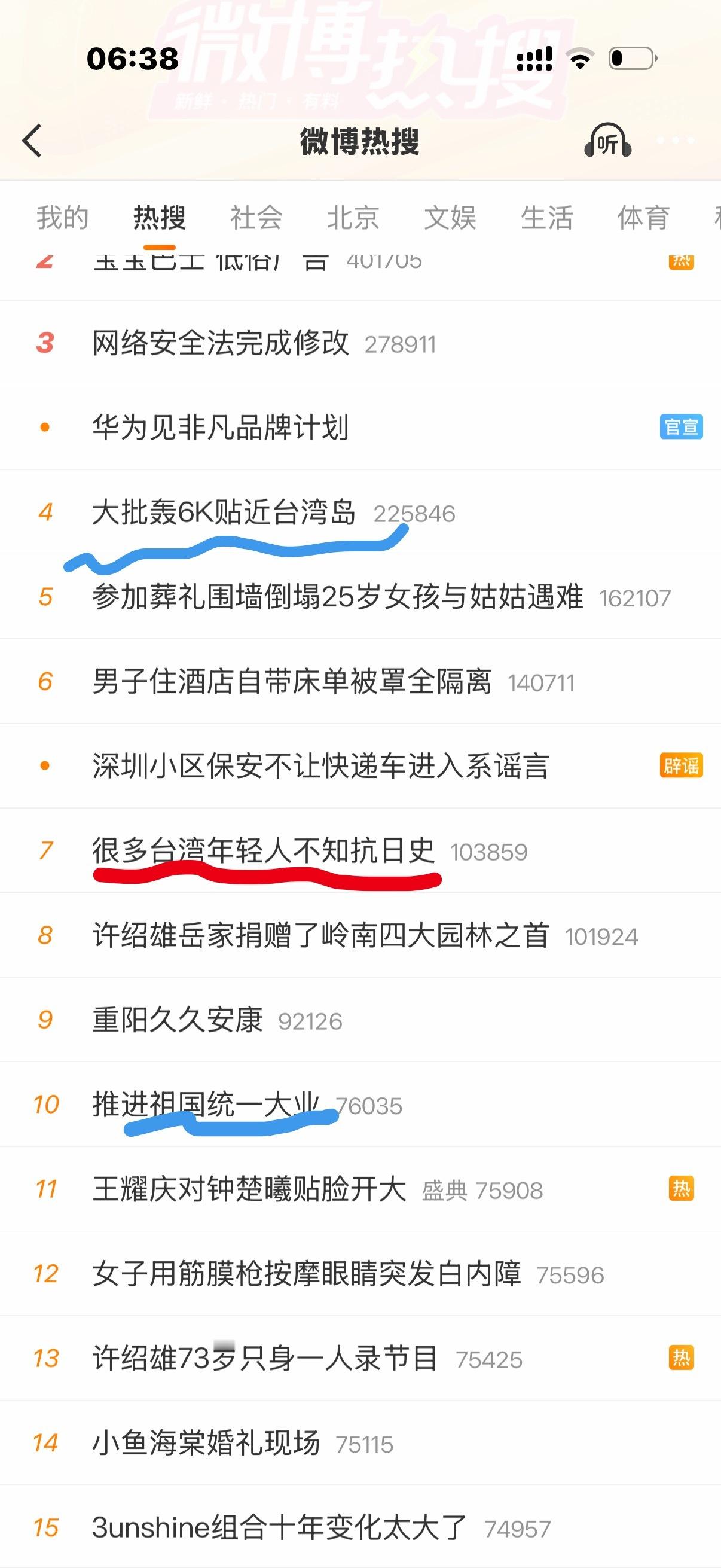 大批轰6K贴近台湾岛一早起来还以为统一了[哈哈]推进祖国统一大业 ​​​