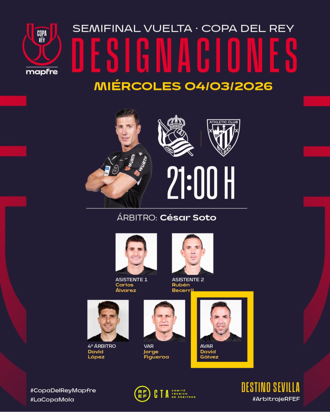 西足协裁判委员会一周前对巴萨与赫罗纳比赛误判的VAR裁判加尔维斯·拉斯孔进行了无