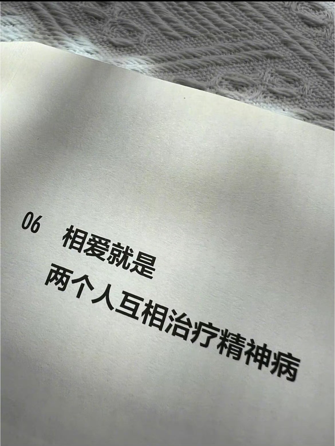 ◮  相爱就是两个人互相治疗精神病 ​​​