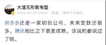 投资方式和风格不同，决定了经受的过程也不尽相同。

段永平：拼多多还是一家初创公