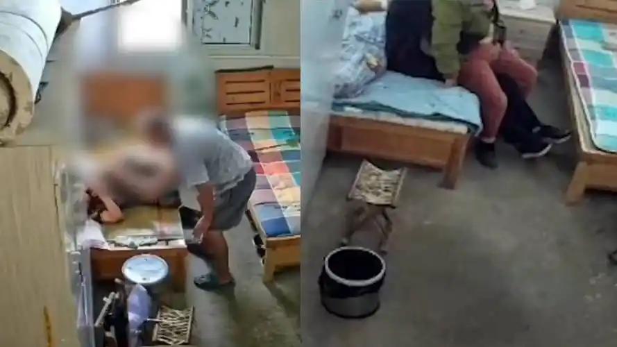 “男人真的只有挂在墙上才老实！”一名80岁老人在院内猥亵、暴力殴打76岁老太，施