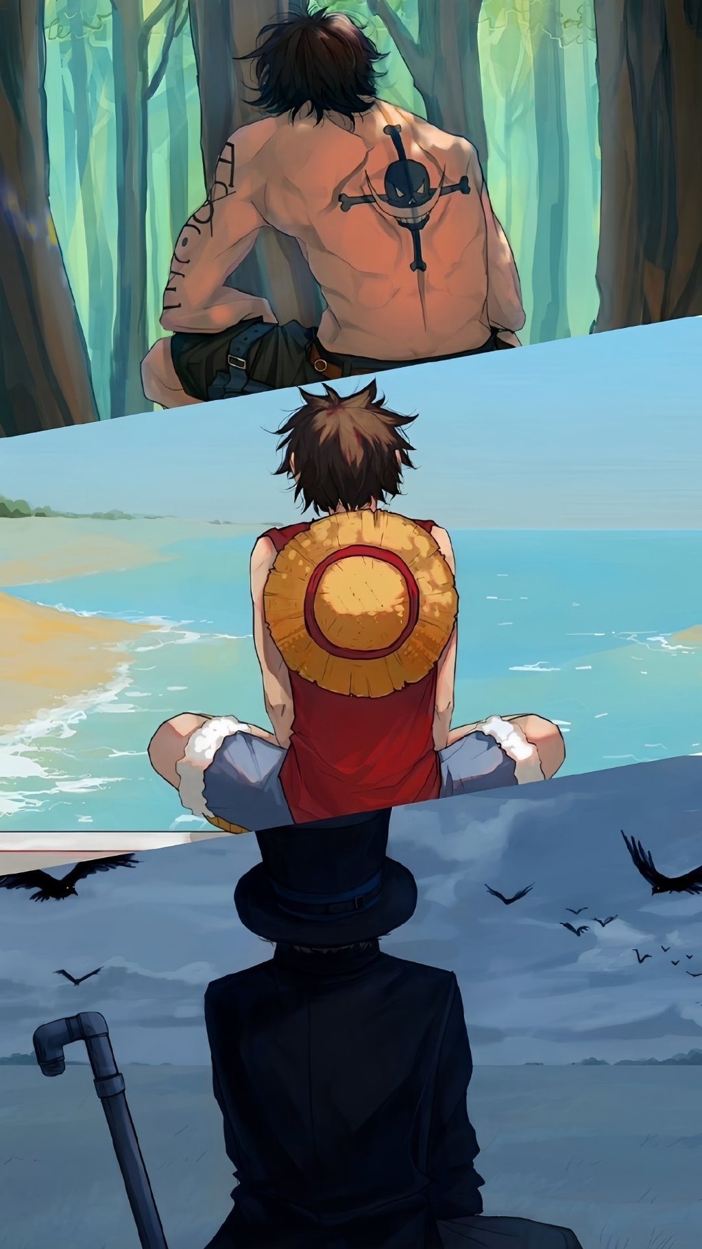 海贼王壁纸｜三兄弟     #夏日次元盛典# ​​​