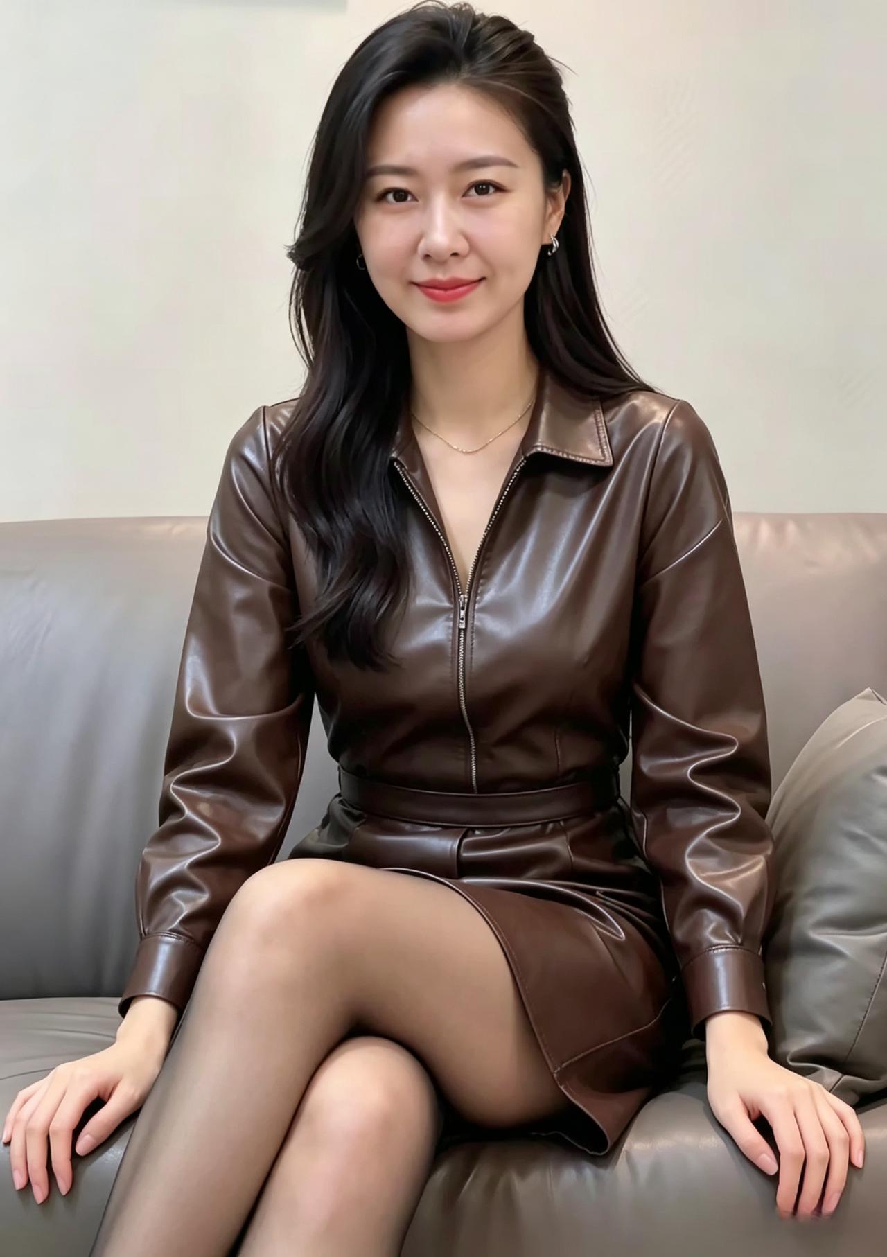 素面凝光华，棕裙映碧纱。
嫣然一笑处，绝色落谁家。