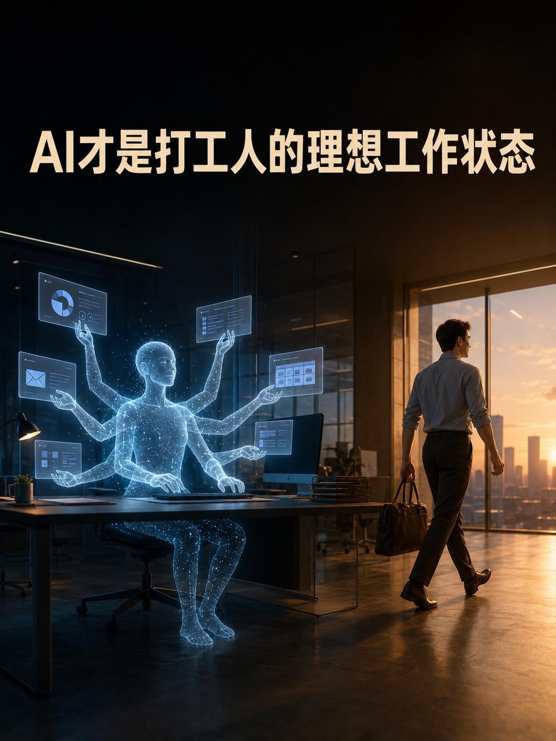 AI才是打工人的理想工作状态AI不内耗、不玻璃心、24小时在线；需求改到第18版