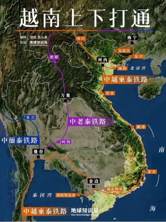 越南已经全方位无死角的彻底慌了！南北高铁一整套组合拳打完了，中国没上当，越南已经