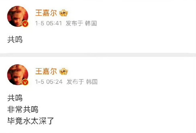 王嘉尔 共鸣 咋地了 我们还不能共鸣下娱乐圈水深了[摊手][摊手][摊手] 