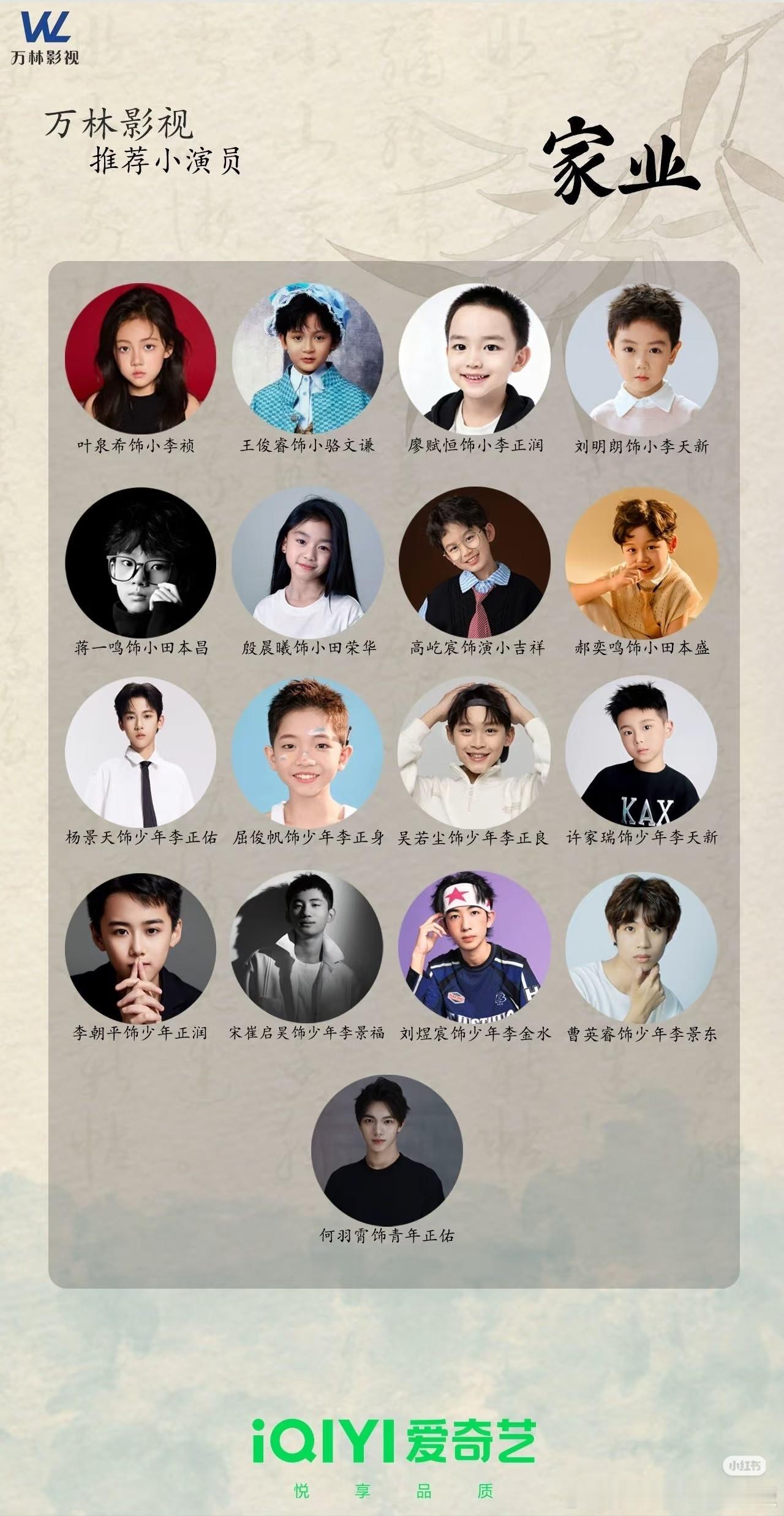 《家业》这配置，一下子给内娱补了多少小演员，小演员每家每房都划分的非常清楚，我说