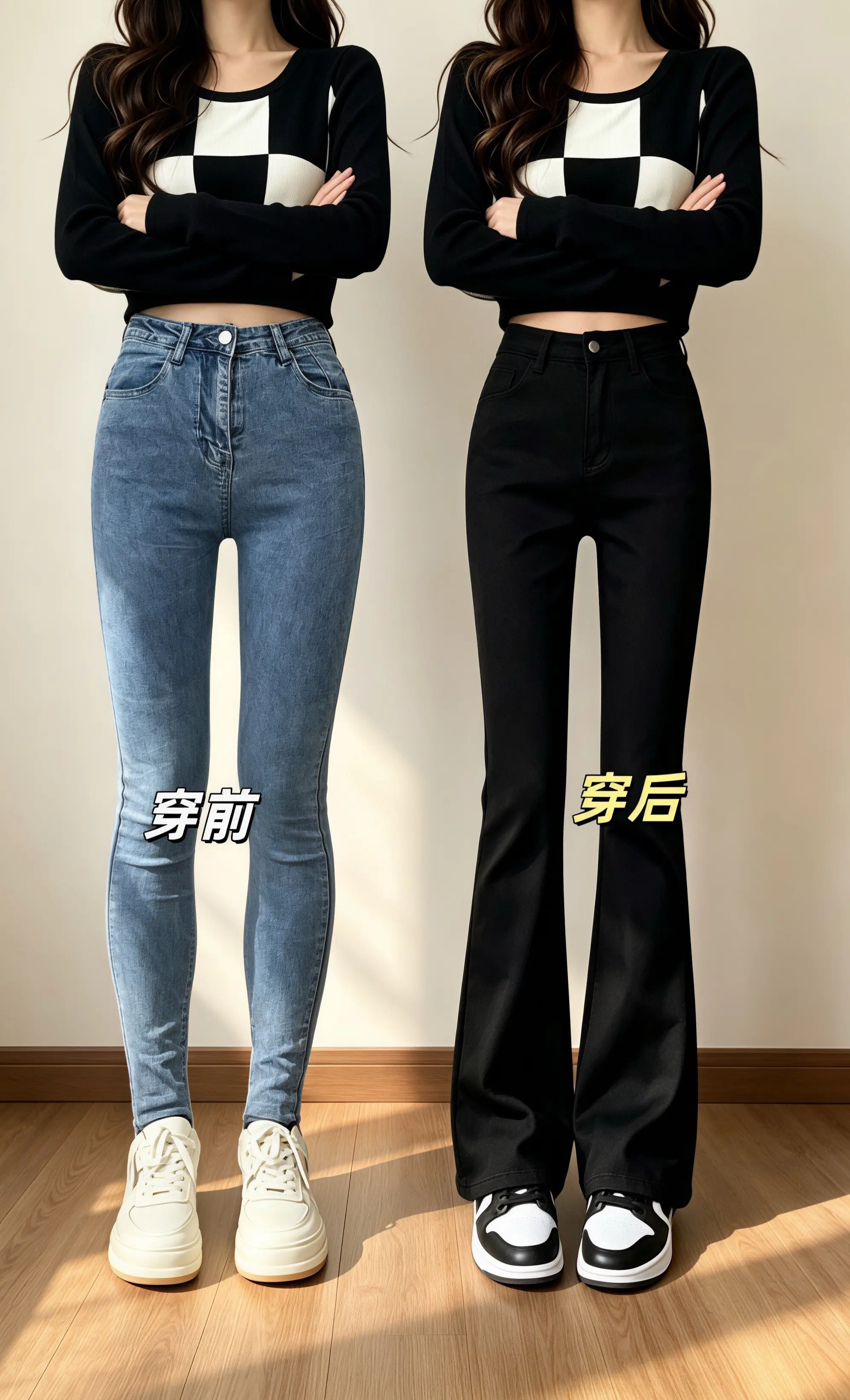 在穿搭上学会了扬长避短我就不信这么穿还不出片微胖显瘦穿搭梨形身材穿搭不...
