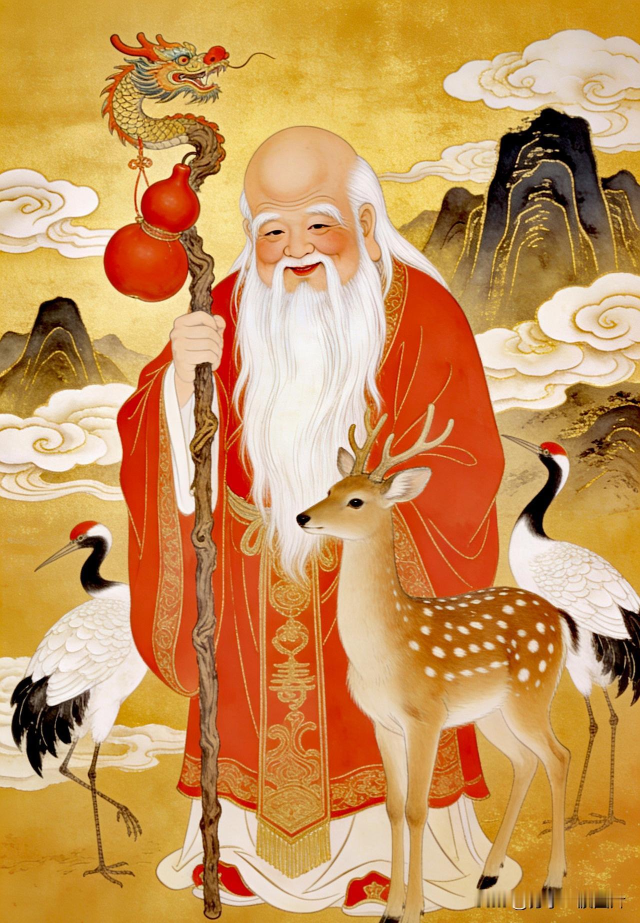 福如东海，寿比南山。