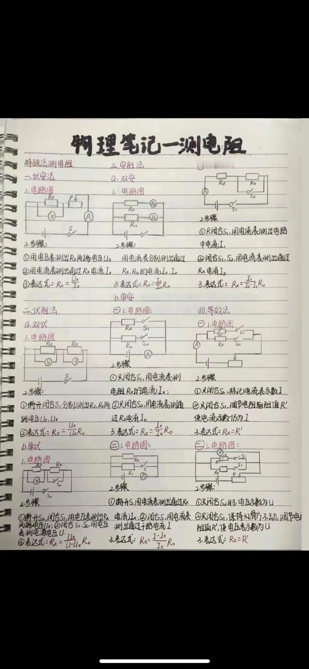 特殊法测电阻笔记