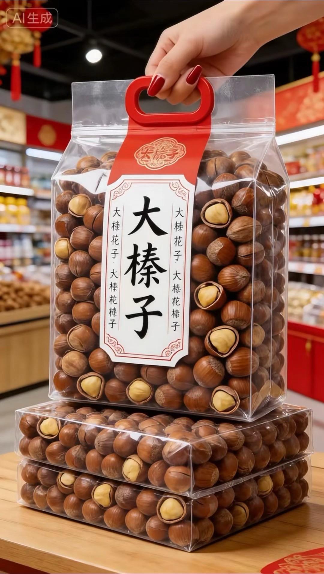 颗颗饱满榛子，酥脆醇香，营养丰富，追剧解馋、日常加餐都合适，越嚼越香超上头！