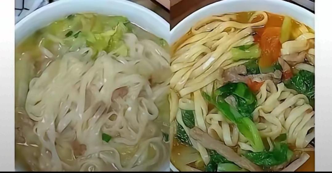 一碗简单的面，一碗丰富的面。河南的呛锅面🍜和山东的炝锅面🍜哪个好喝？有什么不
