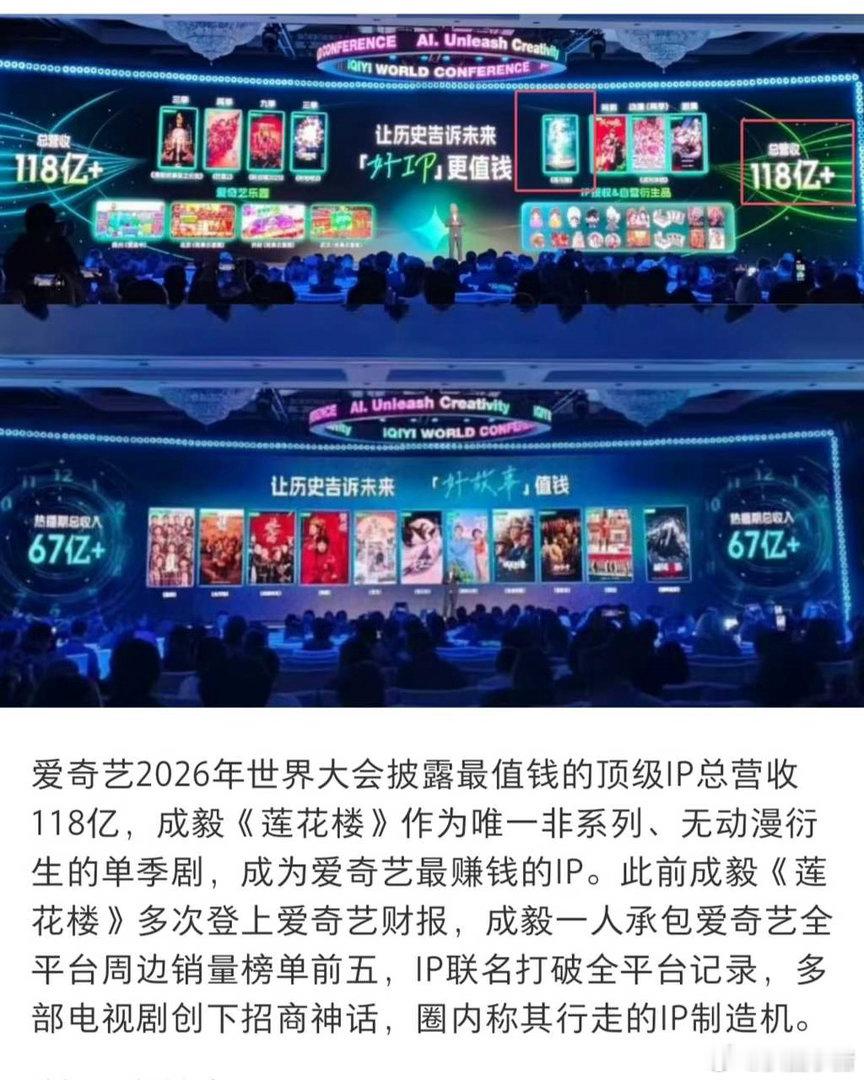 爱奇艺为成毅开启庆生贺系列活动，这几年成毅的剧让平台制作方赚的盆满钵满，莲花楼成