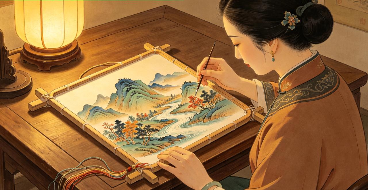 一针一线绣山河，方寸之间藏匠心