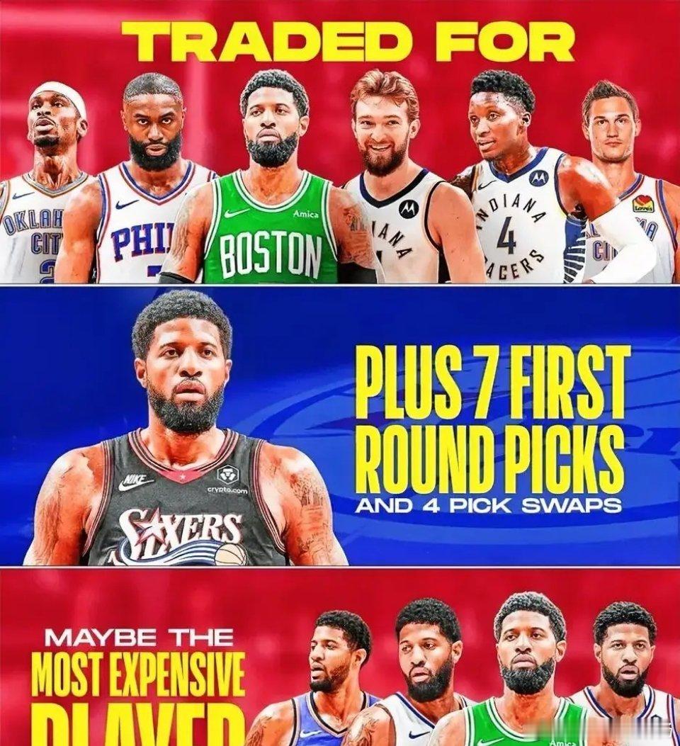 交易界的GOAT！乔治icon或许是NBA历史上最有价值的球员！生涯三次被交易，