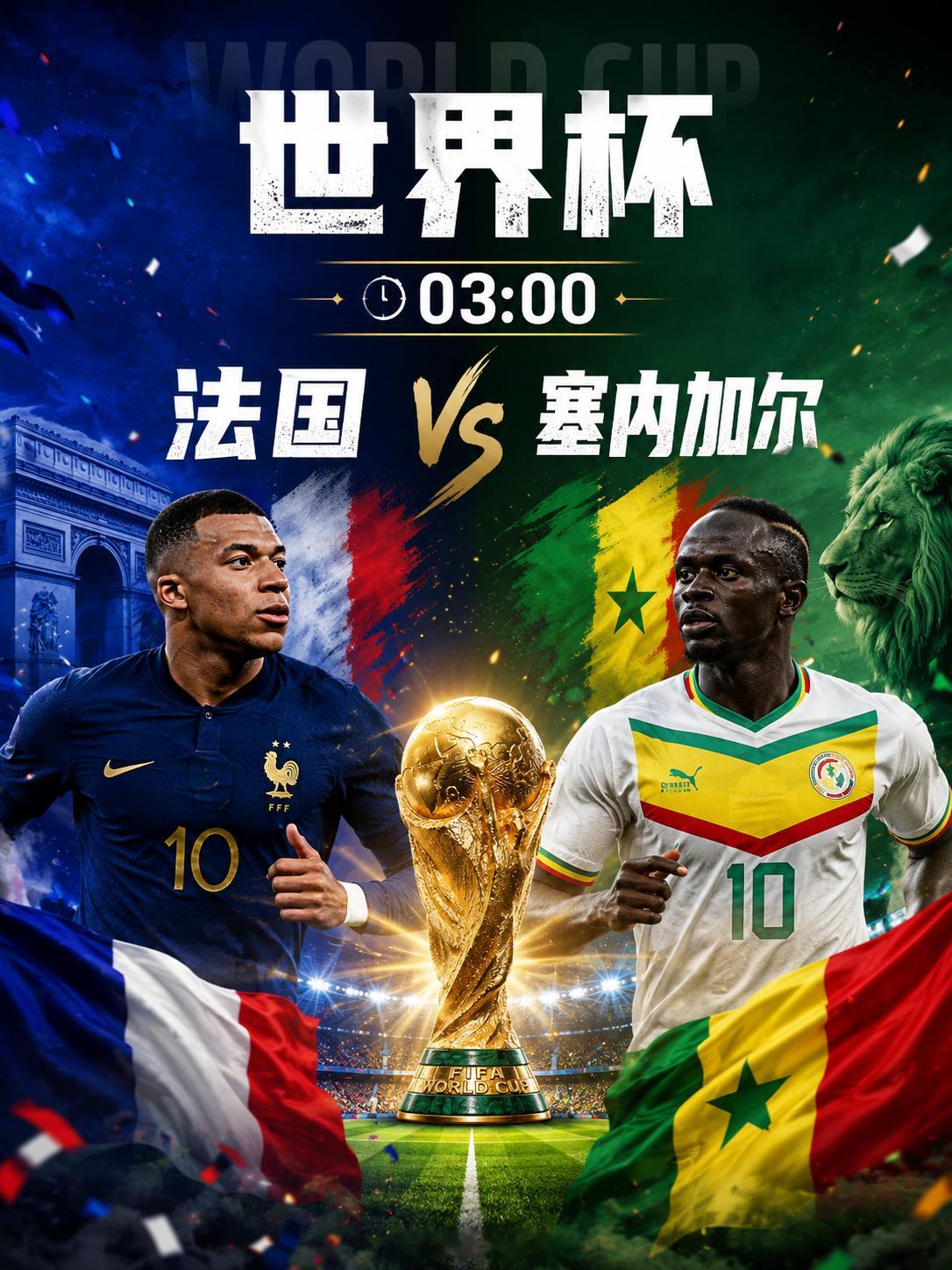 世界杯 法国vs塞内加尔伊拉克vs挪威喜欢足球的哥哥姐姐们，回家畅聊 2026美