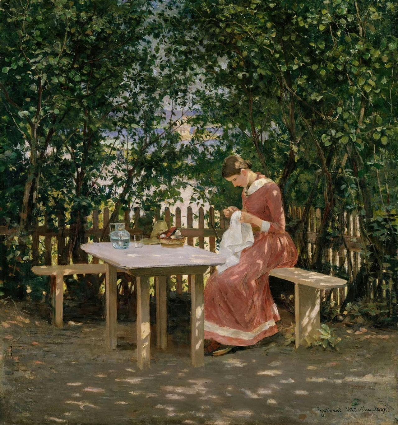 《The Artist's Wife》——Gerhard Munthe ​​​