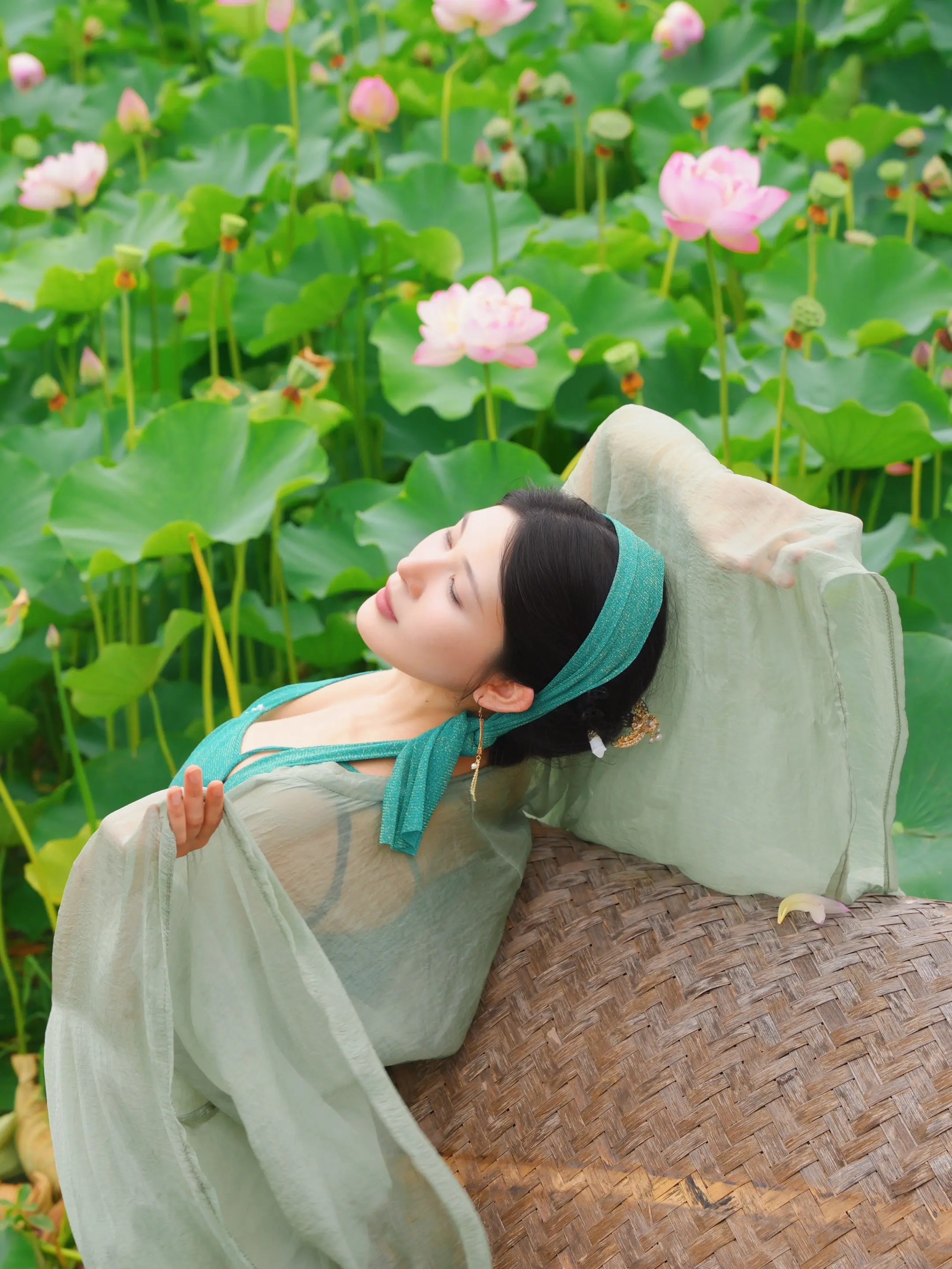 碧荷生幽泉 朝日艳且鲜。