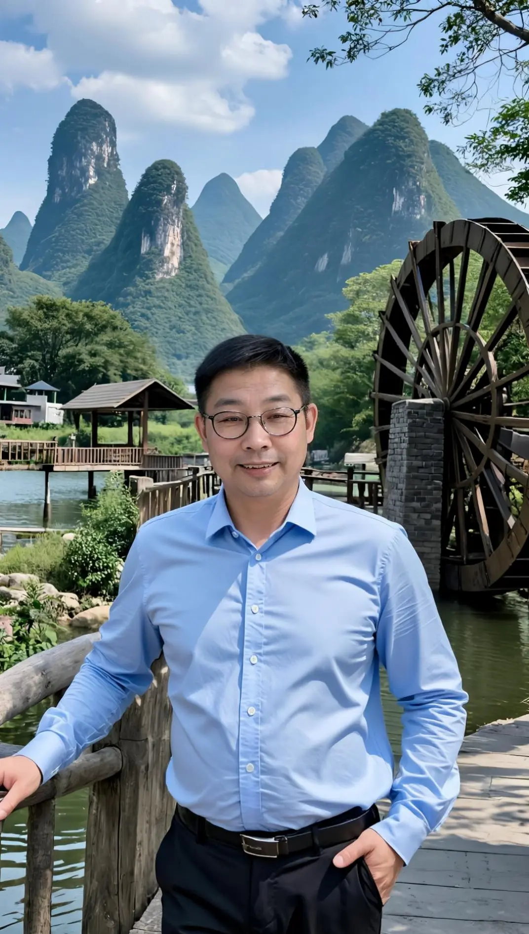AI山水清新照 ai创作 开心快乐每一天 美美哒