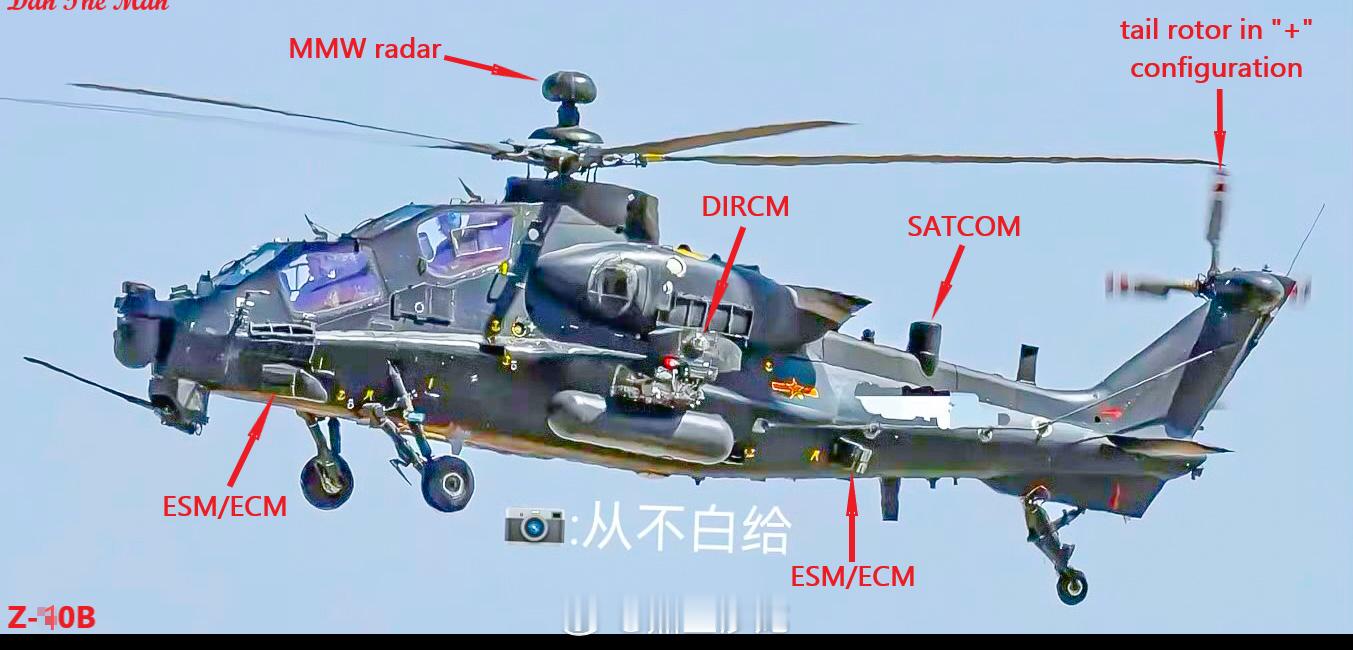 转网图：我军最强Z-10，主要体现在自我防护能力方面大幅度提升，加装了红外定向干