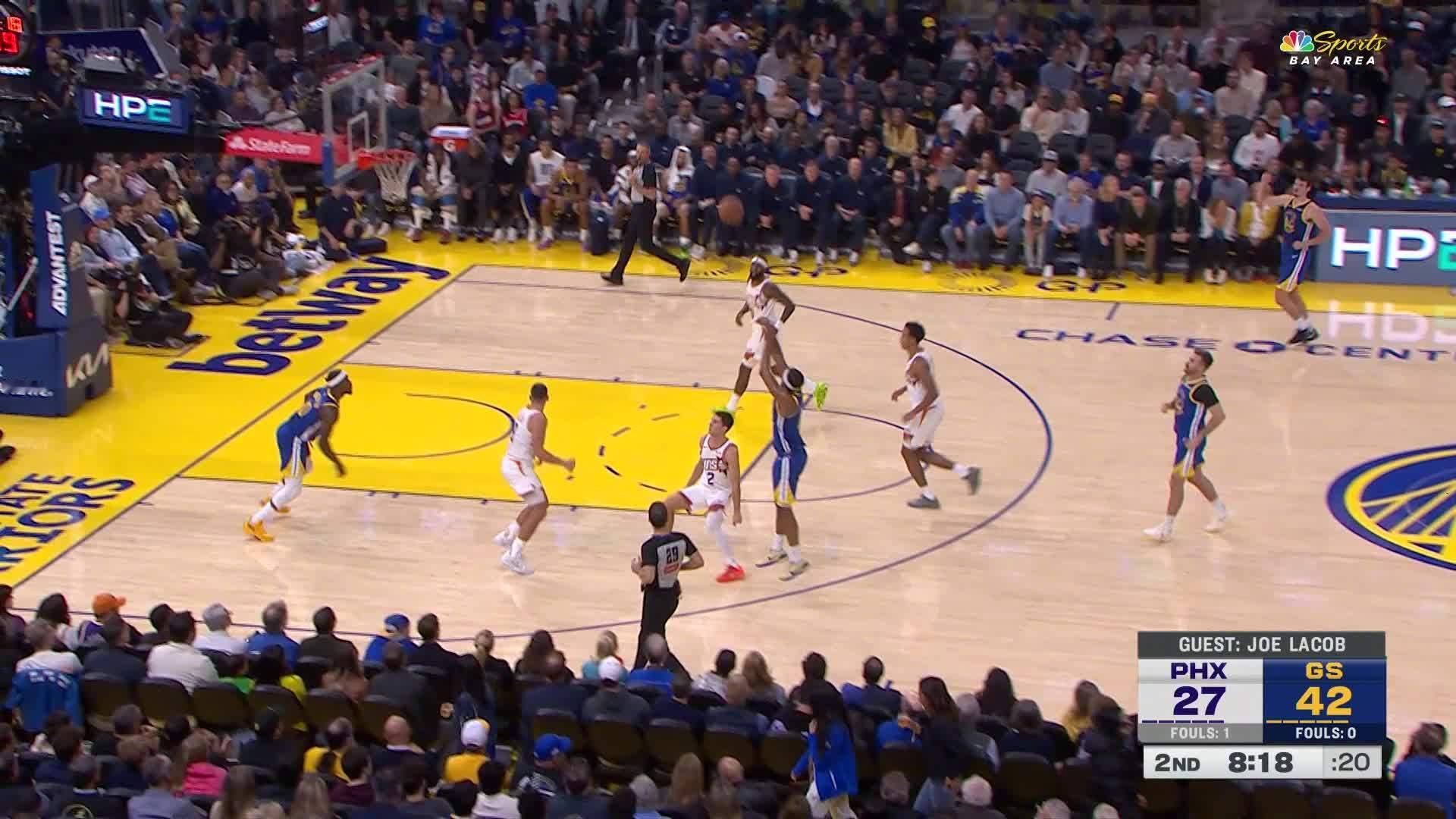 穆迪侧翼三分🎯勇士45:27太阳。太阳vs勇士 ​​​