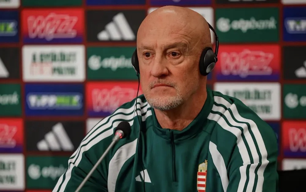 在今晚匈牙利队与斯洛文尼亚进行的国际友谊赛之前，匈牙利国家队主教练马可·罗西出席