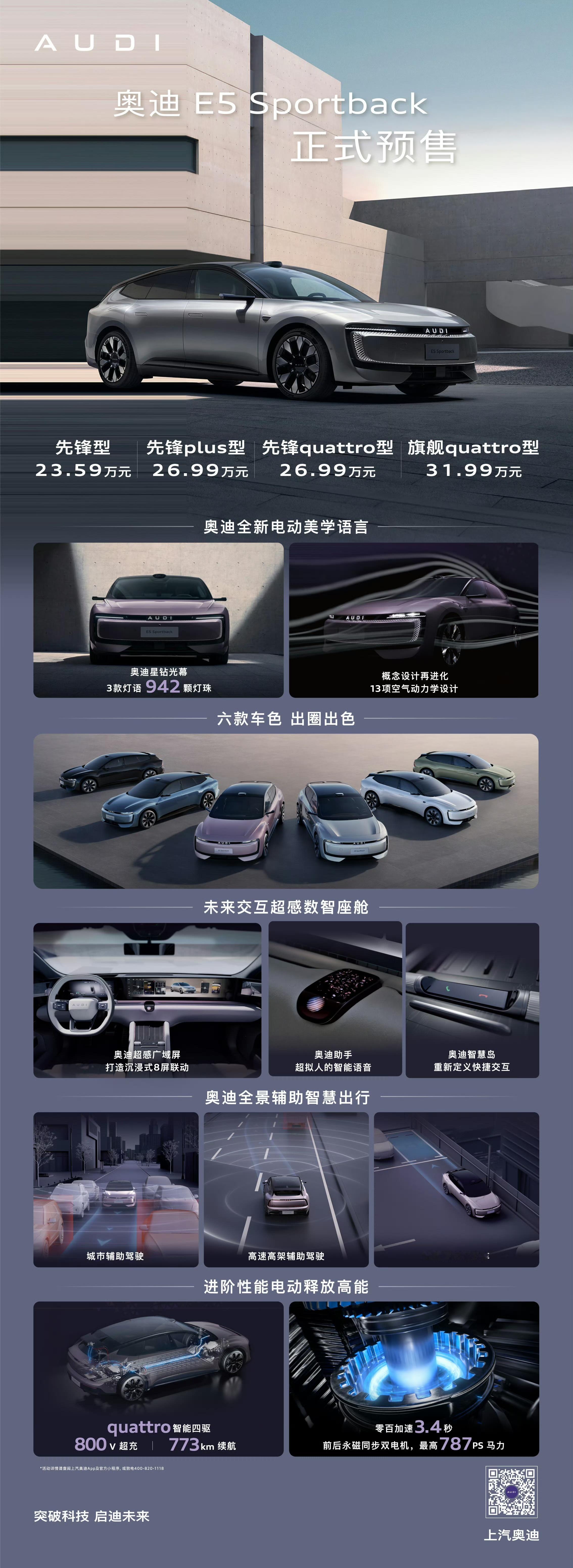 奥迪E5首发测评 奥迪 E5 Sportback 说得上是 ABB 躬身入局的第