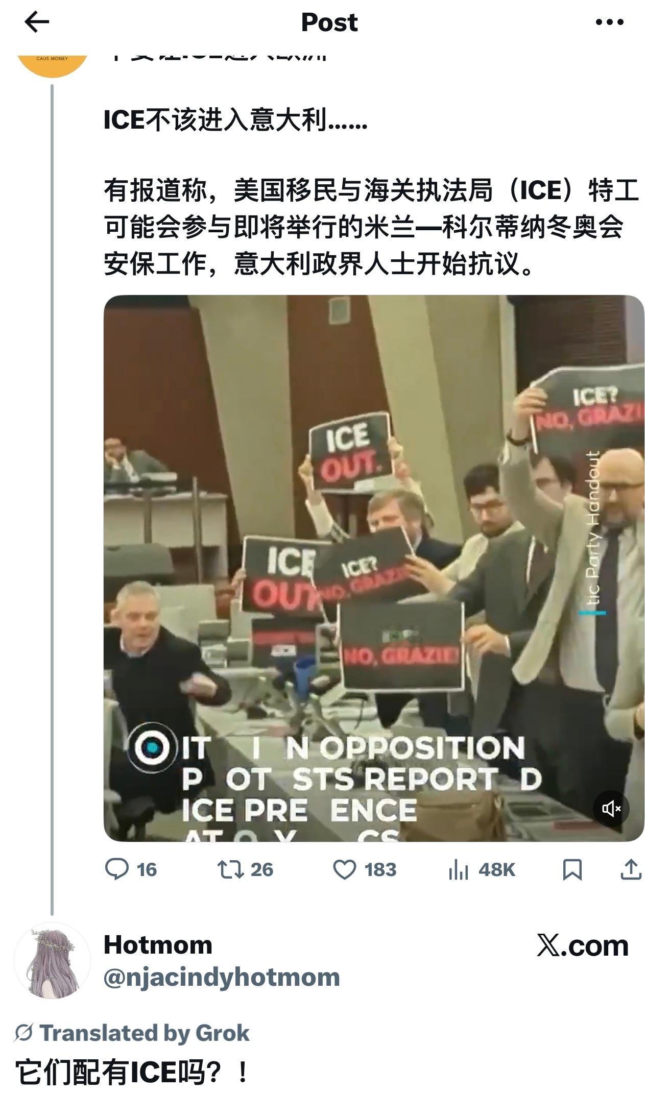 有华人觉得意大利人配不上ICE，他大概特别配得上。 