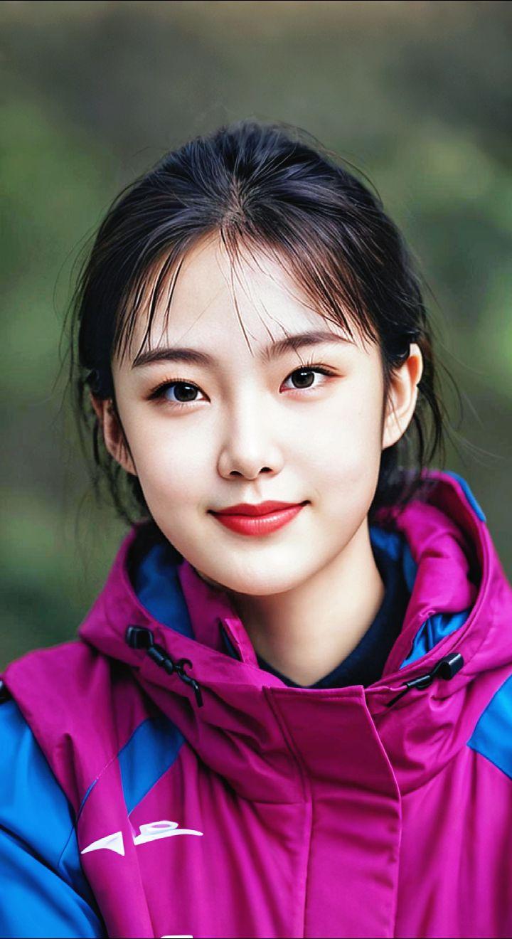 AI扩图 AI冲锋衣甜微笑