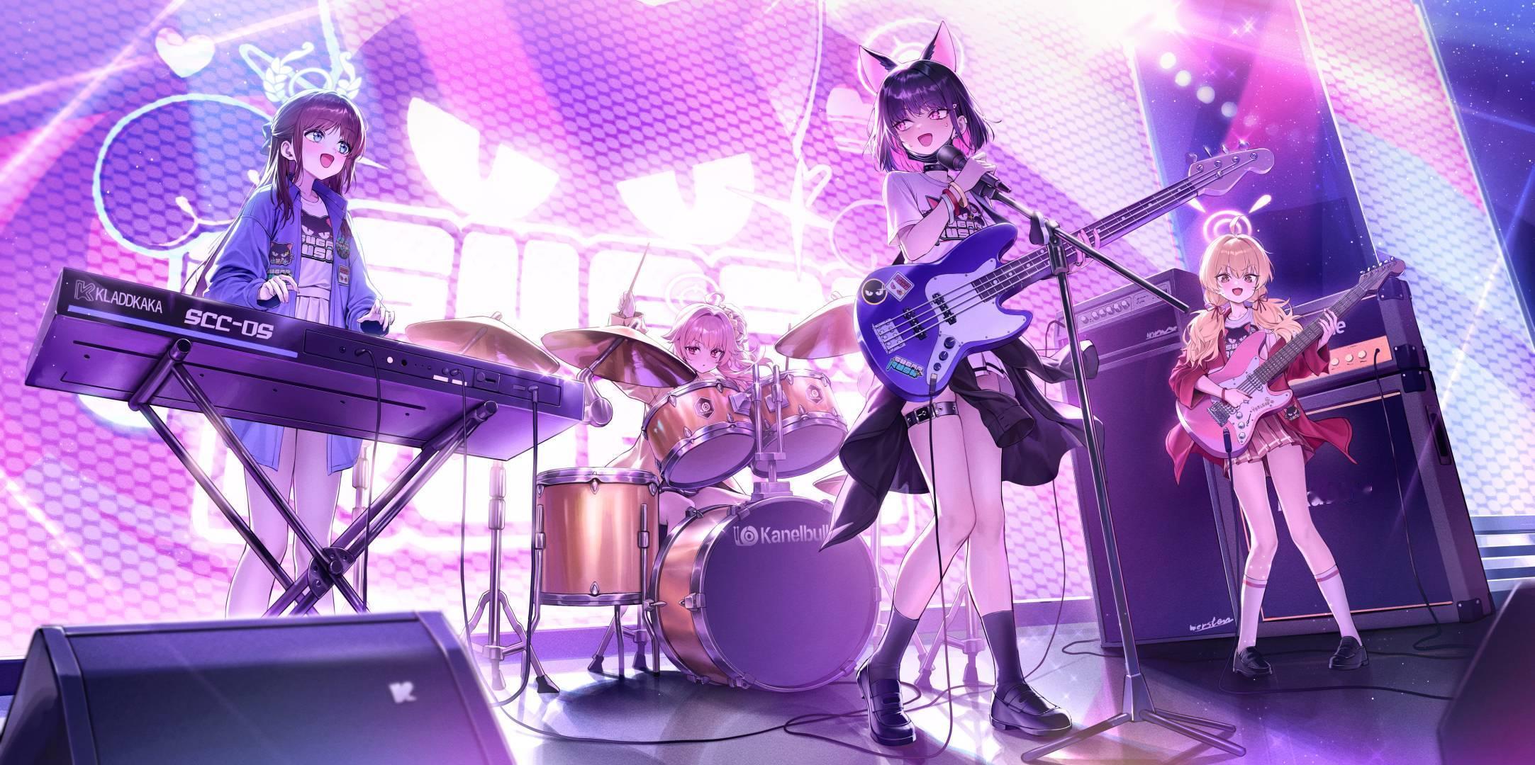 栗村爱理、柚鸟夏、杏山和纱、伊原木好美——碧蓝档案——画师: SoyChicke