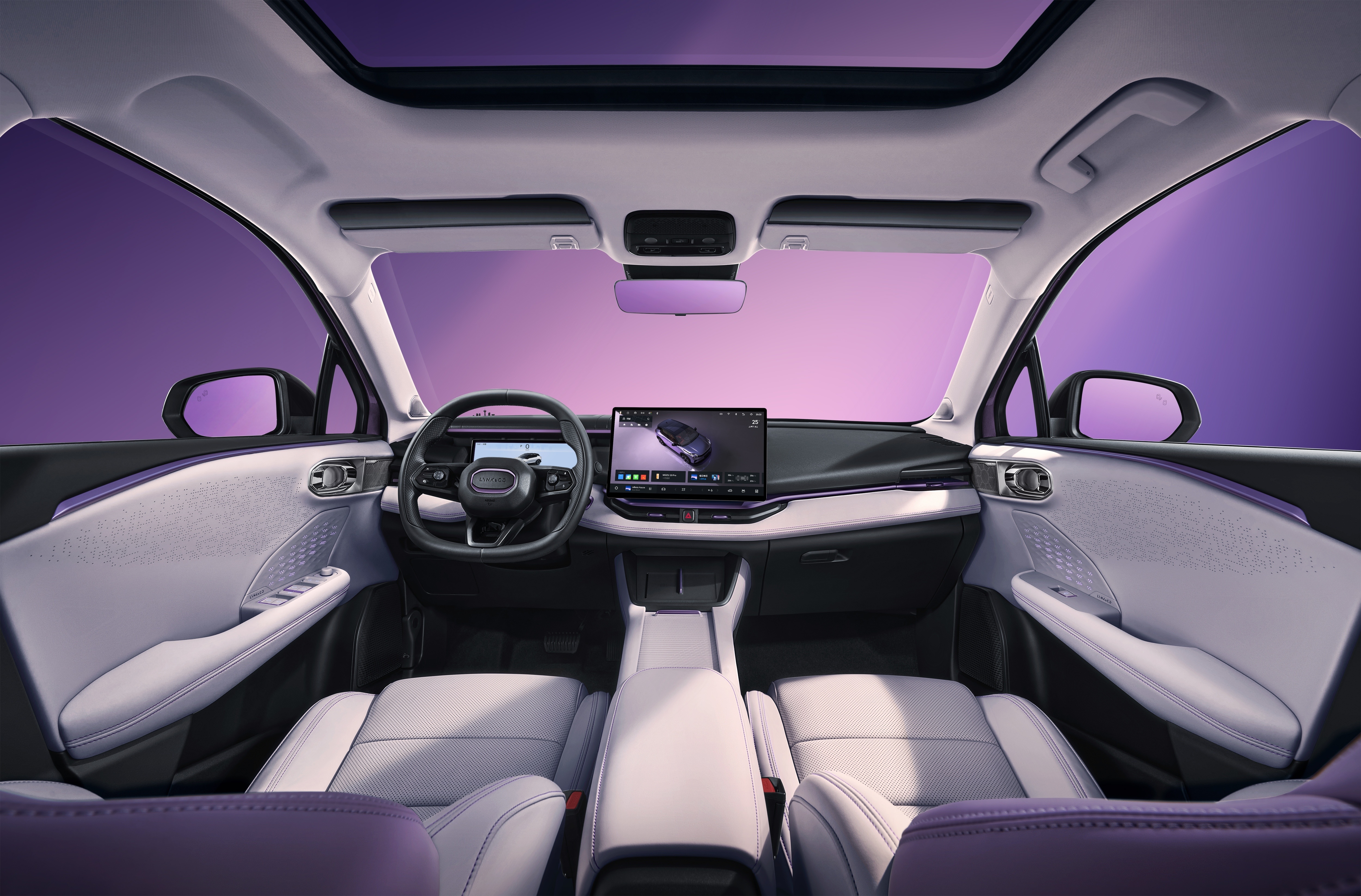 紫色也是春天的代表色春天最适合什么颜色，必须投紫色一票呀，温柔又有态度的领克 0