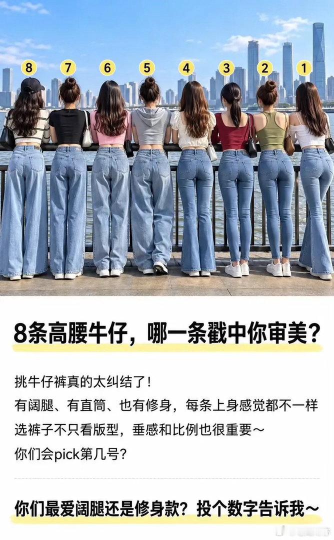 以你的审美，你觉得哪款牛仔裤最好看？ ​​​