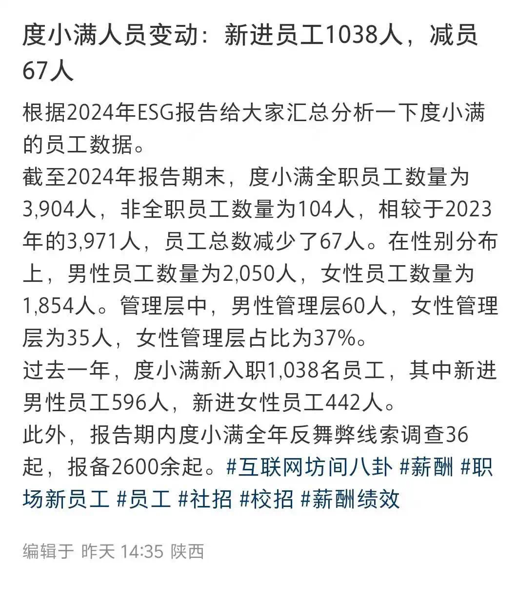 从这张图片里，其实可以看出度小满去年人员换血了将近三分之一，一边裁员一边招人是为