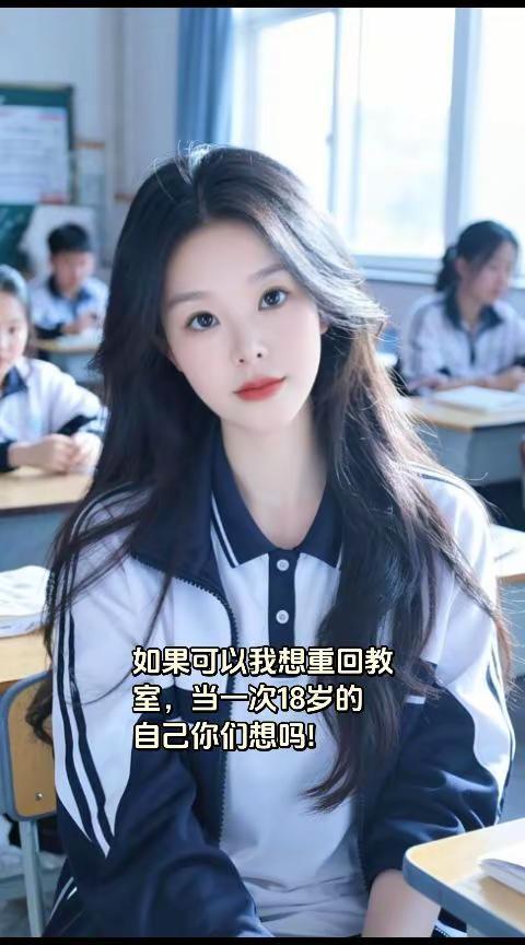 如果可以我想重回教室，当一次18岁的自己。你们想吗！AI校园清新照 随变ai随便
