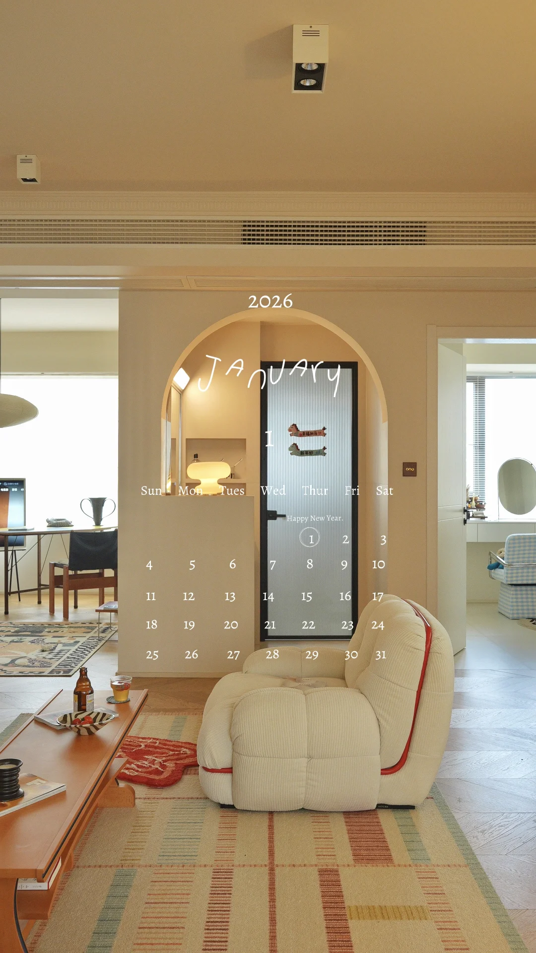 叮❗️我家𝟮𝟬𝟮𝟲奶油中古彩🔖日历壁纸送上