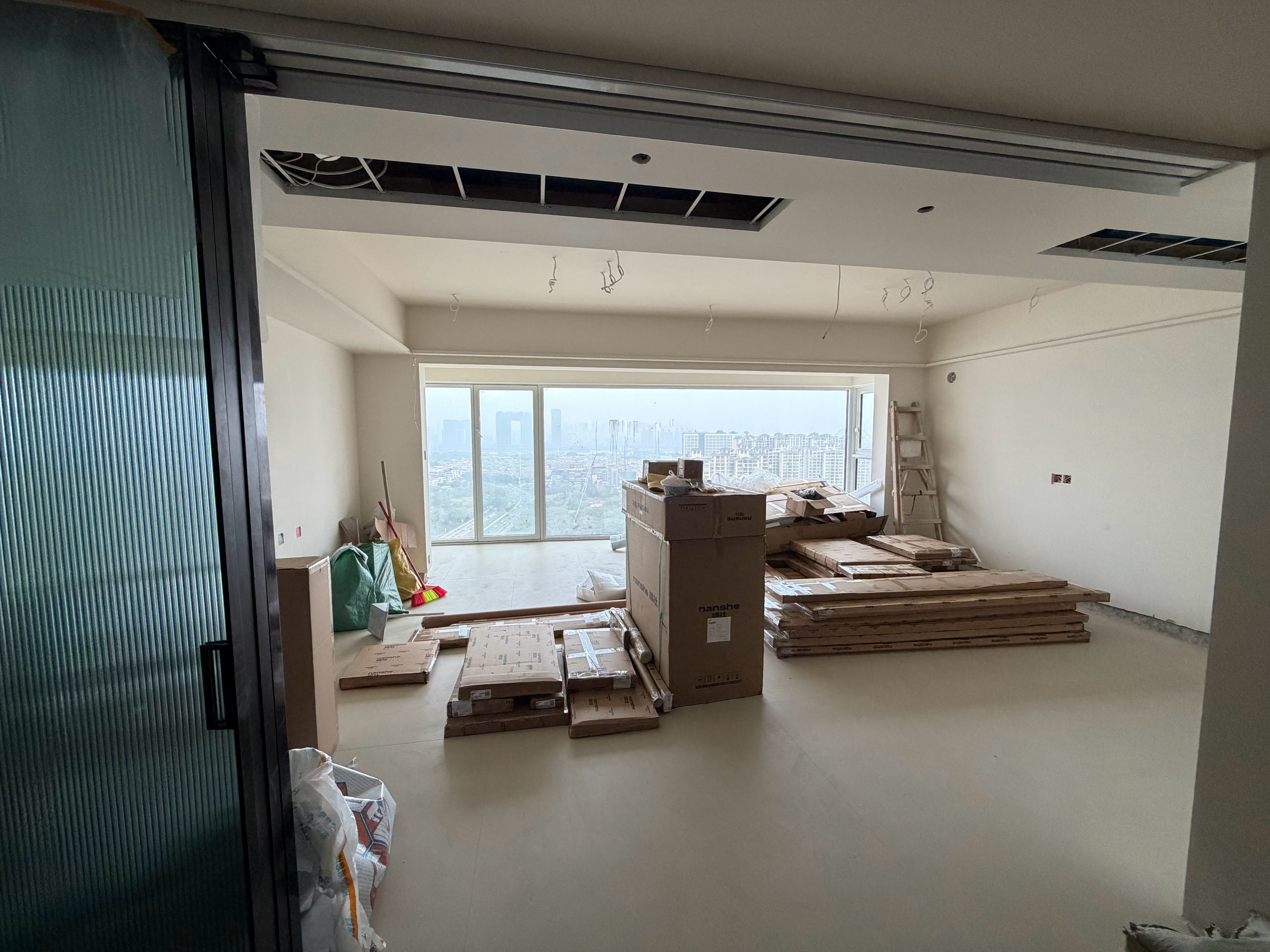 装修进度，准备装全屋定制柜了 