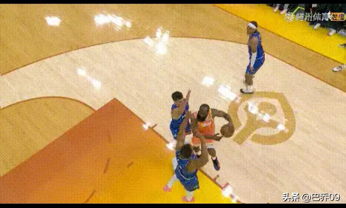 哈登献精准制导式空中背后妙传 助斯特鲁斯三分命中 这记神传预定今日五佳看呆全场