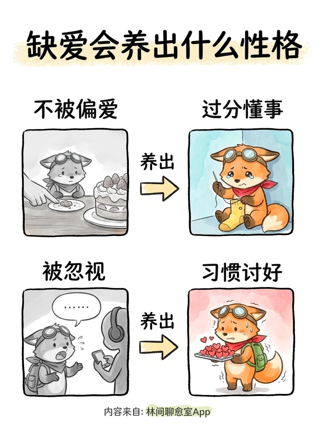 🦊长期缺爱，会养出什么性格